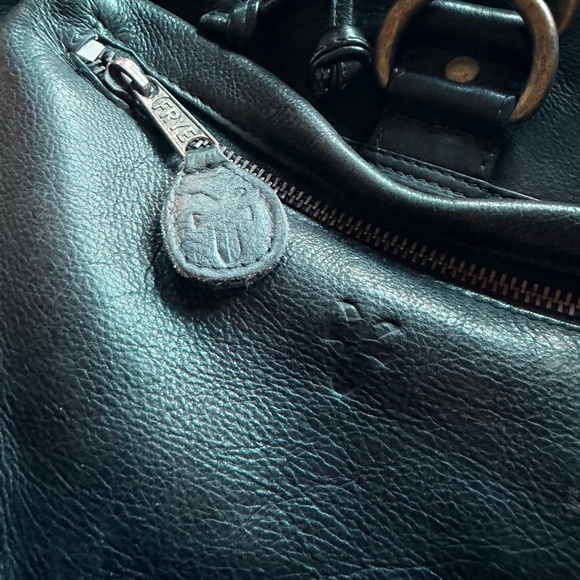 FRYE Black Leather Back Pack, big bag